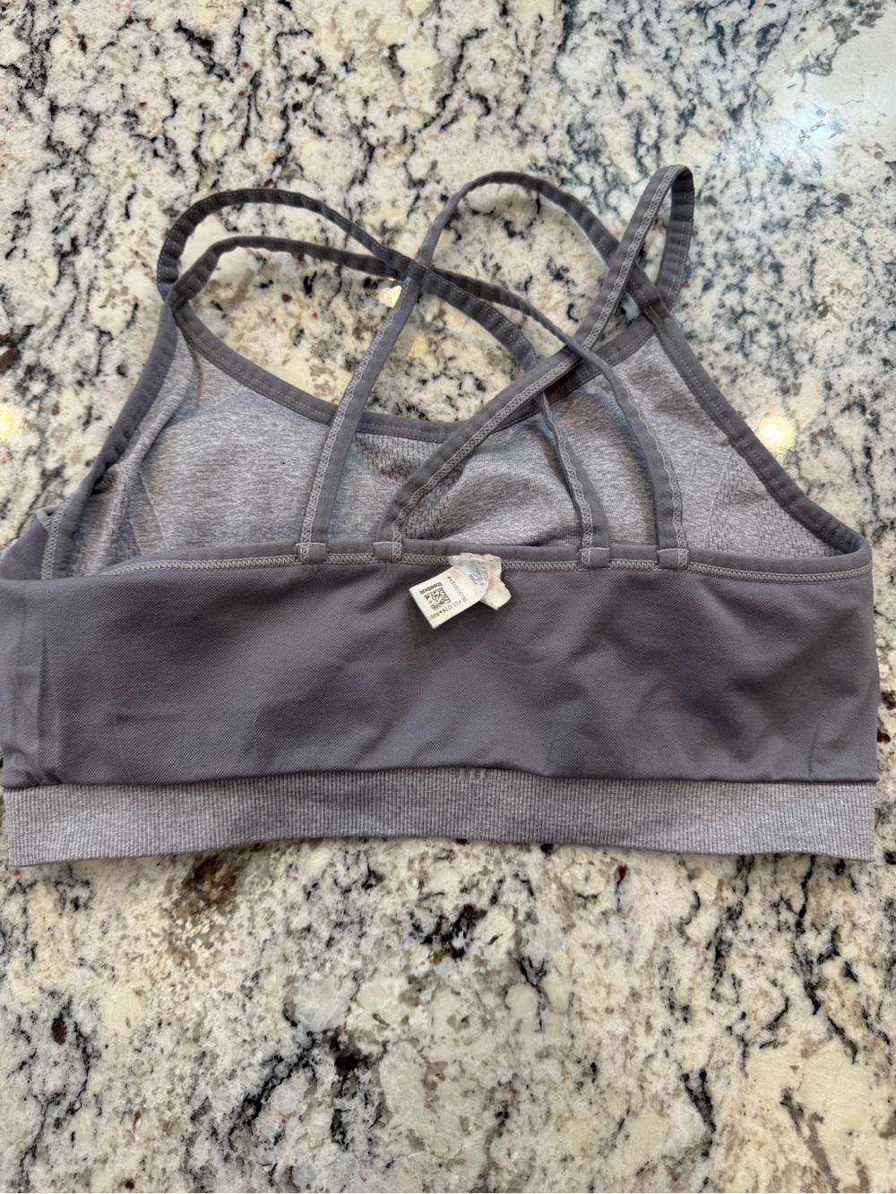 Reebok Gray Strappy Sports Bra | Medium Support | Size S - Picture 5 of 6